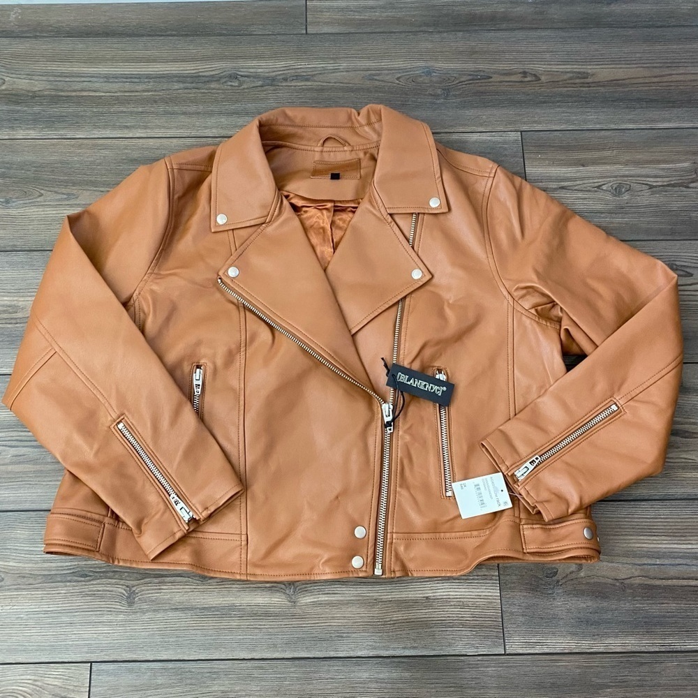 Blank NYC moto faux leather jacket NEW